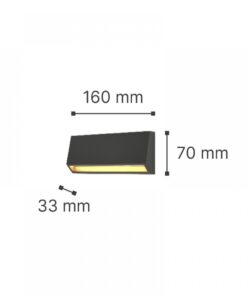 it-Lighting Blue LED 3W 3CCT Outdoor Wall Lamp Grey D:10cmx7cm (80202130)