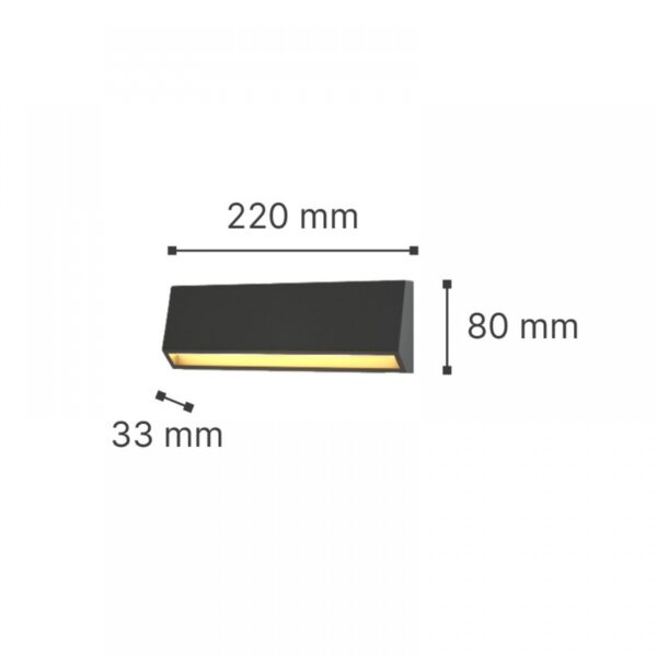 it-Lighting Blue LED 4W 3CCT Outdoor Wall Lamp White D:22cmx8cm (80202320)