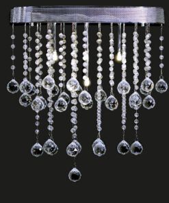 Φωτιστικό Οροφής 5ΧG4 12V Μεταλλικό Χρώμιο Διακοσμημένο Με Κρύσταλλα ACA DECOR – C6010