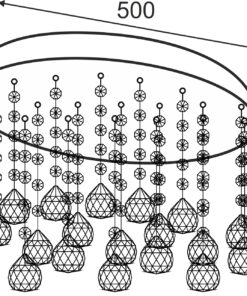Φωτιστικό Οροφής 5ΧG4 12V Μεταλλικό Χρώμιο Διακοσμημένο Με Κρύσταλλα ACA DECOR – C6010