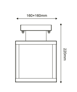 Φωτιστικό Οροφής 1xE27 Λευκό Ατσάλι 16x16x22cm IP44 ACA – CELIA1CWH