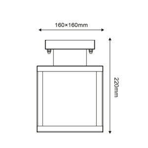 Φωτιστικό Οροφής 1xE27 Λευκό Ατσάλι 16x16x22cm IP44 ACA – CELIA1CWH