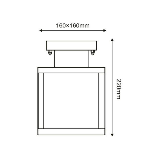 Φωτιστικό Οροφής 1xE27 Λευκό Ατσάλι 16x16x22cm IP44 ACA – CELIA1CWH