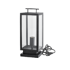 Φωτιστικό Δαπέδου 1xE27 Μαύρο Ατσάλι 16x16x35cm IP44 με Καλώδιο 3μ ACA – CELIA1FPLBK