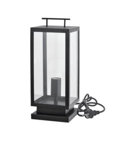 Φωτιστικό Δαπέδου 1xE27 Μαύρο Ατσάλι 16x16x35cm IP44 με Καλώδιο 3μ ACA – CELIA1FPLBK