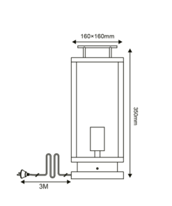 Φωτιστικό Δαπέδου 1xE27 Μαύρο Ατσάλι 16x16x35cm IP44 με Καλώδιο 3μ ACA – CELIA1FPLBK