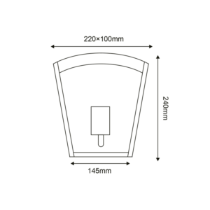Φωτιστικό Τοίχου Απλίκα 1xE27 Μαύρο Ατσάλι 22x24cm IP44 ACA – CELIAV1WBK