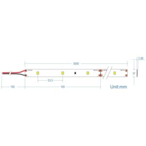 LED Ταινία 4.8W 12V CUBALUX Dimmable 403lm/m  Θερμό 3000K 5 Μέτρα CL50-0003