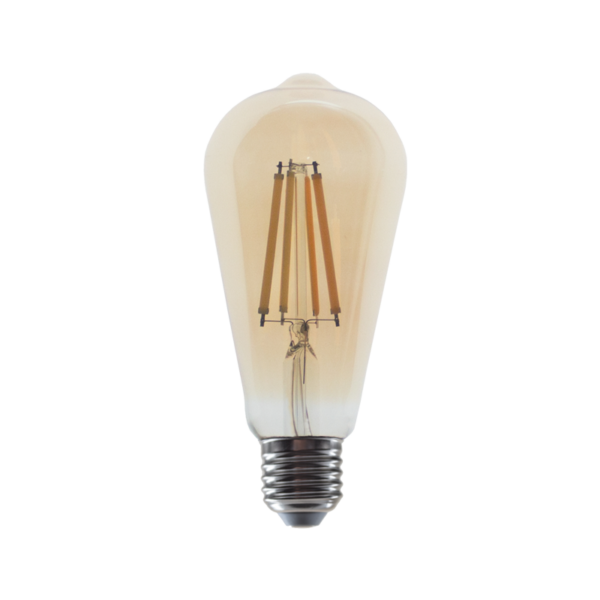 LED Λάμπα E27 Filament Edison ST64 Amber 8W Dimmable Diolamp 360° 900lm 2700K - CONDI8WWDIMAM