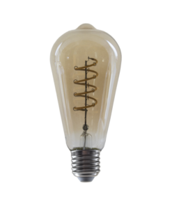 LED Λάμπα E27 Filament Edison ST64 Spiral Amber 4W Dimmable Diolamp 360° 300lm 1800K – CONDI4WWSDIMAM