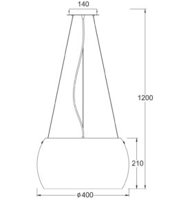 Κρεμαστό Φωτιστικό Οροφής 3xE27 Ø400 Γυαλί Καθρέφτης Χρώμιο ACA DECOR – CX1009P40CH