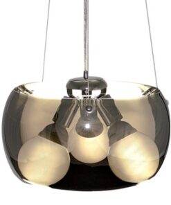 Κρεμαστό Φωτιστικό Οροφής 3xE27 Ø400 Γυαλί Φιμέ ACA DECOR – CX1009P40FM