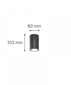 it-Lighting Chelan 1xGU10 Outdoor Ceiling Down Light Grey D:10.3cmx6cm (80300134)