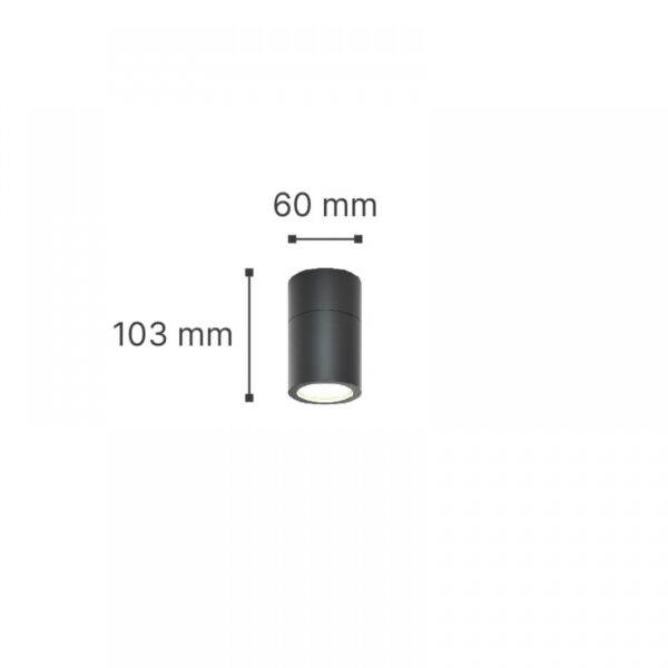 it-Lighting Chelan 1xGU10 Outdoor Ceiling Down Light Grey D:10.3cmx6cm (80300134)