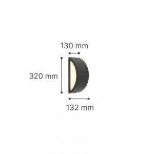 it-Lighting Clear 1xE27 Outdoor Up-Down Wall Lamp White D:32cmx13cm (80202724)