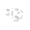 Λευκό Σποτ Ράγας 35W 4000K 4 Καλωδίων 24° 2570LM 230V Ra80 ACA- DANTE3540W4