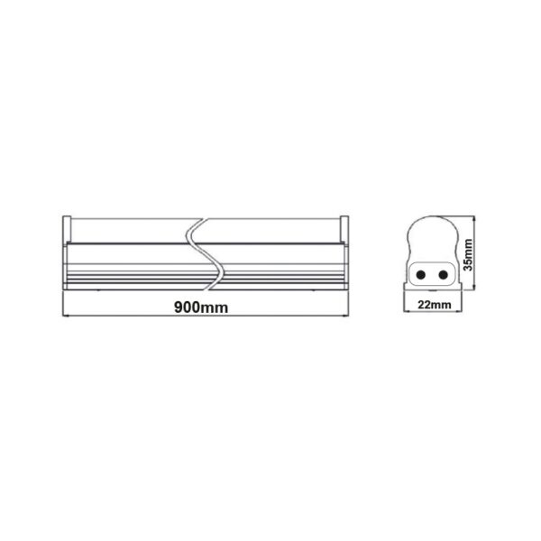 LED T5 Φωτιστικό Πάγκου/Κουζίνας με Διακόπτη 12W 90cm 3000K 1200lm 230V  ACA – DAPO1230