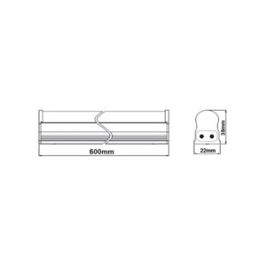 LED T5 Φωτιστικό Πάγκου/Κουζίνας με Διακόπτη 9W 60cm 3000K 900lm 230V  ACA – DAPO930