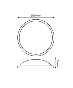 Στεγανή Επιτοίχια Πλαφονιέρα Εξωτερικού Χώρου Μαύρη IP65 20W 1700lm 3000K 110° Ra80 ACA – DARIA2030B