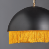 ACA DECOR   – Κρεμαστό Φωτιστικό 1ΧΕ27 Μεταλλικό Μαύρο/Ορείχαλκο + Κλωστή Φ40ΧΗ100cm