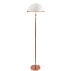 ACA DECOR – Δαπέδου Φωτιστικό 1ΧΕ27 Χρώμιο Μάρμαρο – Χρυσό Σκελετό