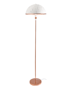 ACA DECOR – Δαπέδου Φωτιστικό 1ΧΕ27 Χρώμιο Μάρμαρο – Χρυσό Σκελετό