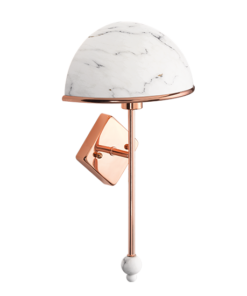 ACA DECOR – Απλίκα Φωτιστικό 1ΧΕ27 Χρώμιο Μάρμαρο – Χρυσό Σκελετό