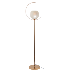 ACA DECOR – Επιδαπέδιο Φωτιστικό 1ΧΕ27 Μεταλλικό Χρυσό + Περλέ Γυαλί Φ35ΧH150cm