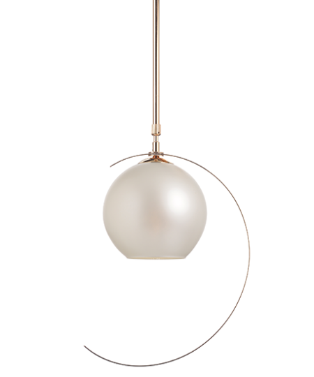 ACA DECOR – Κρεμαστό Φωτιστικό 1ΧΕ27 Μεταλλικό Χρυσό + Περλέ Γυαλί Φ35ΧΗ100cm