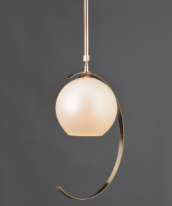 ACA DECOR   – Κρεμαστό Φωτιστικό 1ΧΕ27 Μεταλλικό Χρυσό + Περλέ Γυαλί Φ35ΧΗ100cm