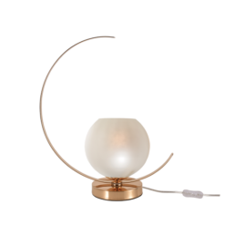 ACA DECOR – Επιτραπέζιο Φωτιστικό1ΧΕ27 Μεταλλικό Χρυσό + Περλέ Γυαλί Φ35ΧH37.5C