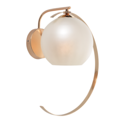 ACA DECOR – Επίτοιχο Φωτιστικό 1ΧΕ27 Μεταλλικό Χρυσό + Περλέ Γυαλί 35ΧH37cm