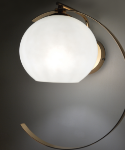 ACA DECOR   – Επίτοιχο Φωτιστικό 1ΧΕ27 Μεταλλικό Χρυσό + Περλέ Γυαλί 35ΧH37cm