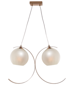 ACA DECOR – Κρεμαστό Φωτιστικό 2ΧΕ27 Μεταλλικό Χρυσό + Περλέ Γυαλί 68Χ20ΧΗ120cm – DCR17502P