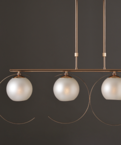 ACA DECOR  – Κρεμαστό Φωτιστικό Ράγα 4ΧΕ27 Μεταλλικό Χρυσό + Περλέ Γυαλί – DCR17504P