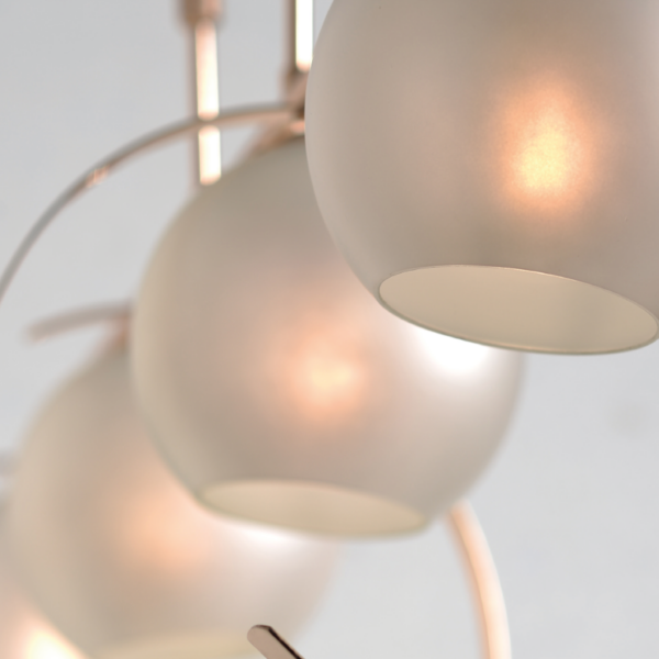 ACA DECOR   – Κρεμαστό Φωτιστικό 1ΧΕ27 Μεταλλικό Χρυσό + Περλέ Γυαλί Φ35ΧΗ100cm