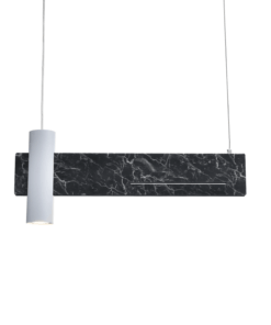 ACA DECOR  κρεμαστό φωτιστικό οροφής led 1xGU10 120cm 12W LED 3000k  960lm σε μαύρο μάρμαρο , DCR21LEDP60B