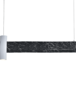 ACA DECOR  κρεμαστό φωτιστικό οροφής led 1xGU10 18w 120cm 1440lm 3000k σε μαύρο μάρμαρο χρώμα , DCR21LEDP90B