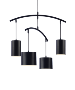 ΚΡΕΜΑΣΤΟ ΦΩΤΙΣΤΙΚΟ 4ΧΕ27 ΜΑΥΡΟ ΜΕΤ/ΚΟ Φ60XH150CM ESCALA ACA DECOR – DCR39219