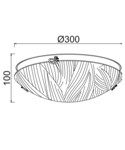 ΠΛΑΦΟΝΙΕΡΑ 2ΧΕ27 ΚΡΥΣΤΑΛΙΖΕ ΓΥΑΛΙ+ΜΕΤΑΛΟ Φ30ΧΗ10CΜ FORCE ACA – DL08130