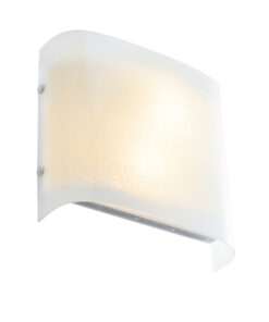 Επιτοίχιο Φωτιστικό 2ΧΕ27 Λευκό Χρώμιο Γυαλί Αμμοβολή ACA DECOR – DL0831RC