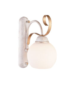 Φωτιστικό Τοίχου Απλίκα 1ΧE27 Ø135 Μέταλλο-Γυαλί Λευκό-Χρυσό ACA DECOR – DL11691W