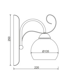 Φωτιστικό Τοίχου Απλίκα 1ΧE27 Ø135 Μέταλλο-Γυαλί Λευκό-Χρυσό ACA DECOR – DL11691W