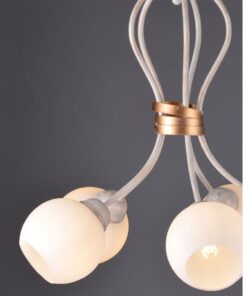 Φωτιστικό Οροφής 3xE27 Ø530 Μέταλλο-Γυαλί Λευκό-Χρυσό ACA DECOR – DL11693C