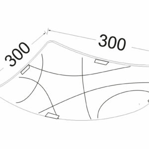 ΠΛΑΦΟΝΙΕΡΑ ΤΕΤΡΑΓΩΝΗ ΜΕ ΛΕΥΚΟ ΓΥΑΛΙ Φ30CM 2XE27 LOCRIS ACA DECOR – DL186I