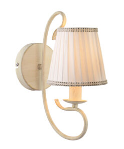 Απλίκα 1XE14 ΠΑΤΙΝΑ – Λευκό Αμπαζούρ 22,9ΧΗ31,3cm ACA DECOR – DL7611C