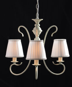 Κρεμαστό Φωτιστικό 3ΧΕ14 Μεταλλικό Πατίνα Λευκό Καπέλο & Ζιργκόν ACA DECOR – DL7613