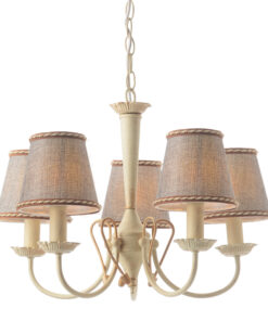 Κρεμαστό Φωτιστικό 5XE14 Μεταλλικό Πατίνα – Γκρι Αμπαζούρ ACA DECOR – DL8315