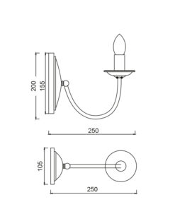 Επιτοίχιο Φωτιστικό 1ΧΕ14 Μεταλλικό ΠΑΤΙΝΑ ΠΡΑΣΙΝΟ 25Χ15 ACA DECOR – DL9311WAG
