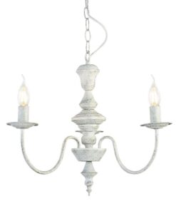 Κρεμαστό Φωτιστικό Οροφής 3xE14 Ø510 Μεταλλικό Λευκό Πατίνα Πράσινο ACA DECOR – DL9313PAG